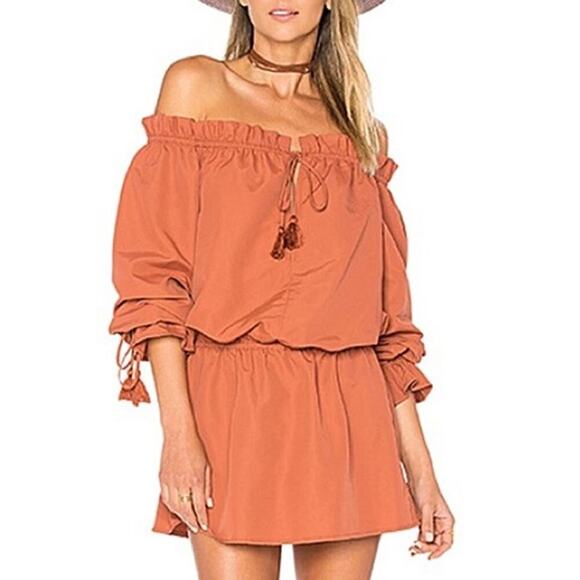 Tularosa Revolve Falon Mini Dress in Terracotta Size Small - Picture 1 of 6